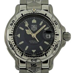 Tag Heuer 29mm Ladies 6000 Series Professional Blue Dial SS Watch! Ref: WH1315!